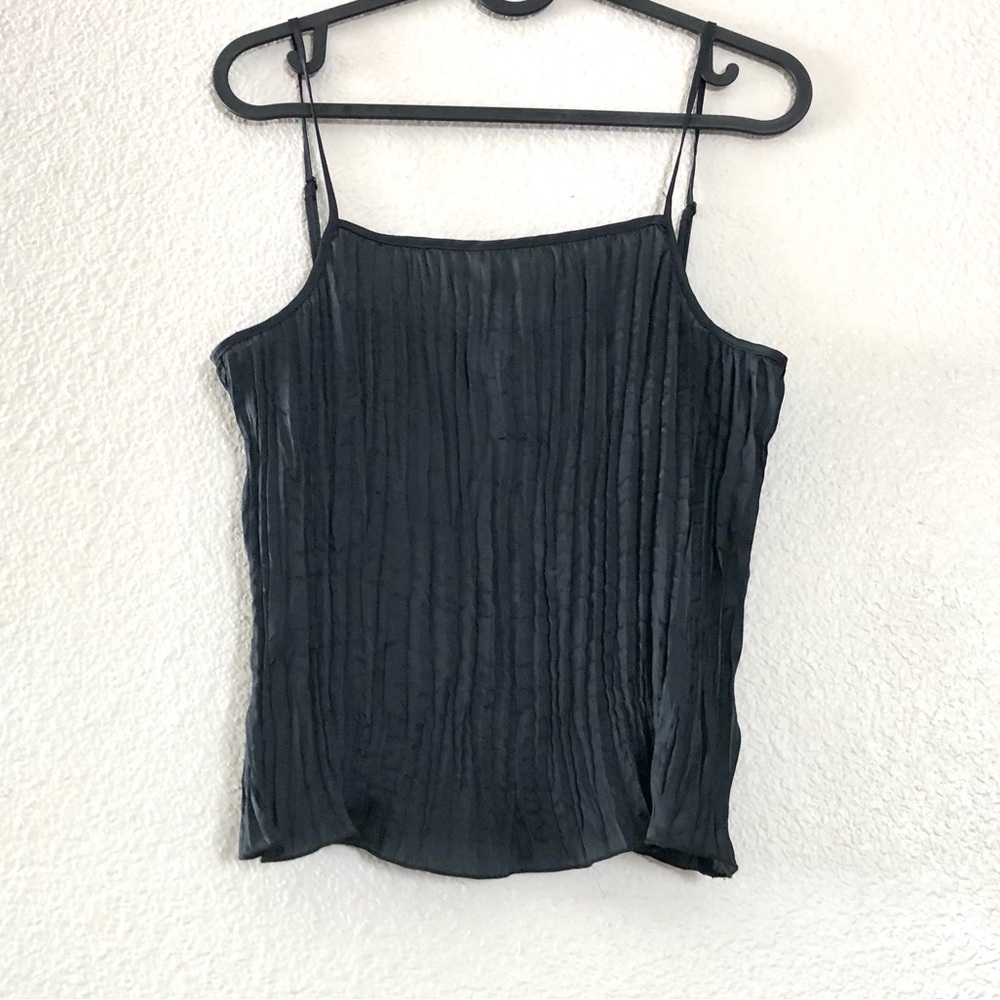 a new day Black Crinkle Spaghetti Strap Camisole